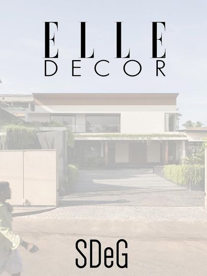 The cover image for the Elle Decor India online feature of our Villa Shakthi project. This recognition highlights our work in creating modern homes that are deeply rooted in their context.