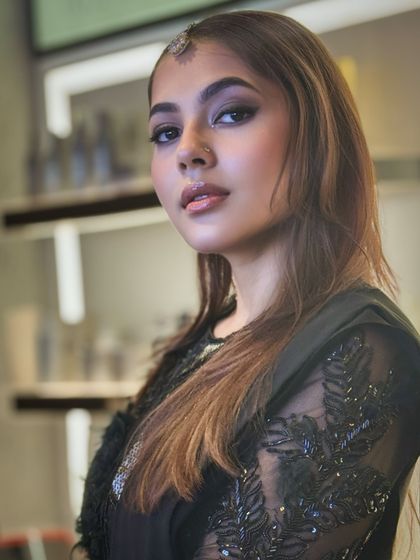 Another angle of the Diwali glam, showing how the makeup catches the light beautifully.