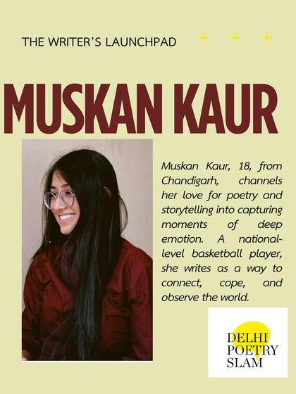Muskan Kaur, an 18 year old national level basketball player from Chandigarh, uses poetry to connect and cope. Our workshop is a space for writers like her to channel their life experiences into powerful art.