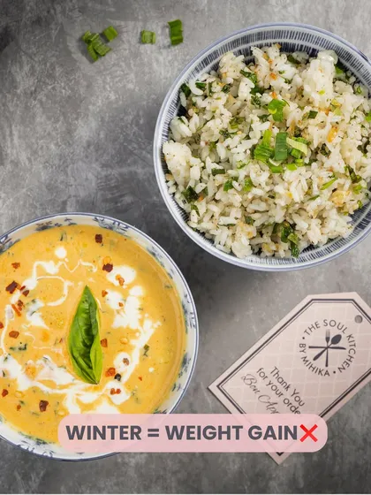 Busting the myth that winter equals weight gain. My creamy paprika curry with herbed rice is both comforting and light.
