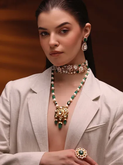 Beyond bridal, I love creating high-fashion and editorial looks. For this jewelry campaign, the goal was minimal, earthy makeup that made the skin look radiant and let the stunning jewels do the talking. This is my 'less is more' philosophy in action.