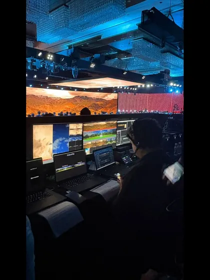 From the command center at the Hyundai Venue launch, our console management team orchestrates the show. We ensure that every video, lighting, and audio cue is executed with precision, managing multiple data streams to create an immersive and impactful presentation for the media and audience.