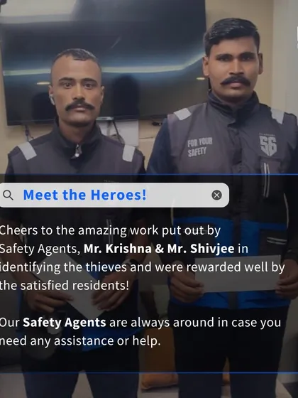We believe in recognizing excellence. Here are our hero agents, Mr. Krishna Das and Mr. Shivjee, who were rewarded for their exceptional work in resolving a series of thefts in LIC Colony.