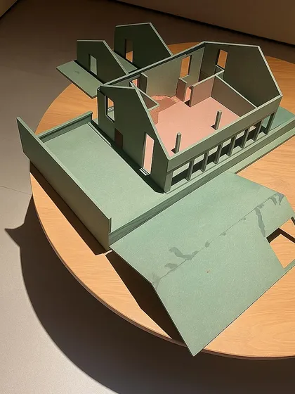 Another view of the Alibaug model, showcasing the transition from concept to a physical representation. These models are invaluable tools for refining the design before construction.