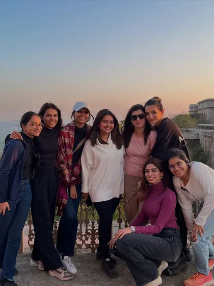 A beautiful sunset moment with the team during an outdoor shoot. It’s not just about the clothes, it’s about the experiences we share.