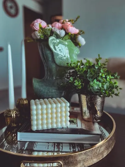 I love seeing how you guys style our candles. Here's our large bubble candle looking stunning in a customer's home.
