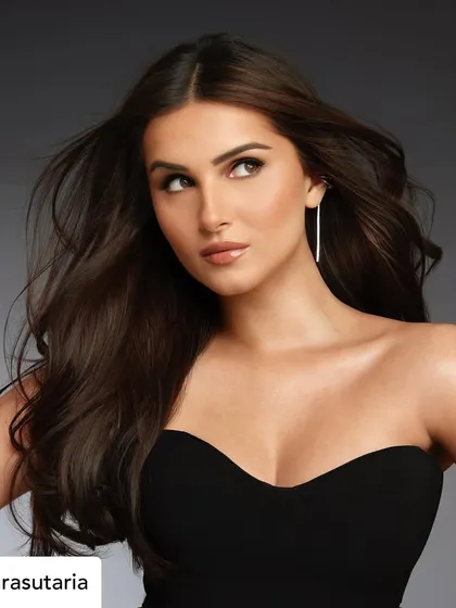 A stunning shot from my campaign with Tara Sutaria, showcasing long, flowing hair with a healthy shine and vibrant color.