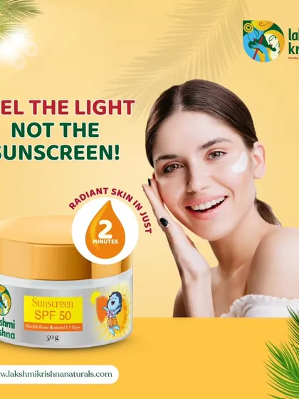 Feel the light, not the sunscreen. Our SPF 50 sunscreen gives you radiant skin in just 2 minutes, with a lightweight formula that feels like nothing on your skin.