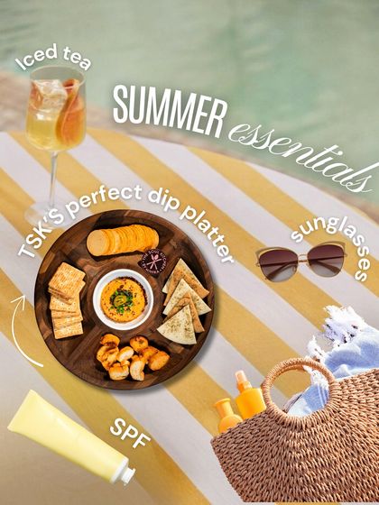 My summer essentials checklist always includes a perfect dip platter to enjoy poolside.