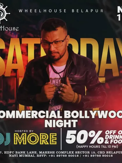 This poster for a Commercial Bollywood Night shows my focus on the biggest and most danceable Bollywood tracks.