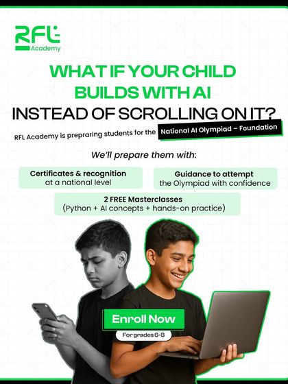 We encourage students to move from being passive screen users to active AI builders. This poster details our program to prepare students for the National AI Olympiad, including two free masterclasses in Python and AI concepts.