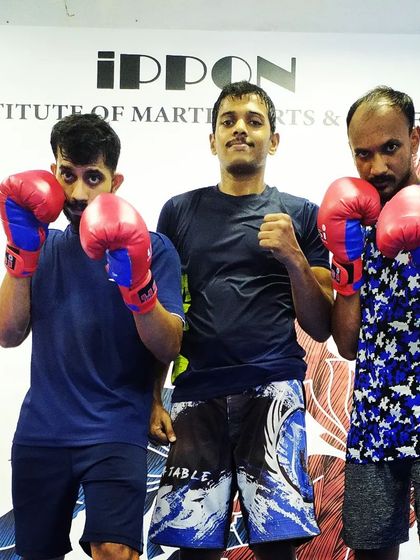 Some of the students who showed up for our free kickboxing trial class. It's always great to introduce new people to the sport.