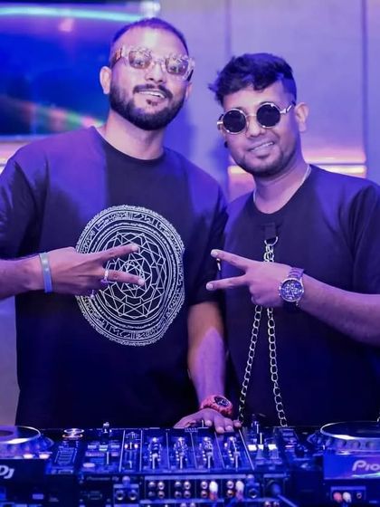 When you find that perfect sync in a B2B set, it's pure magic. Here with my brother in music, creating double the trouble and double the fun.