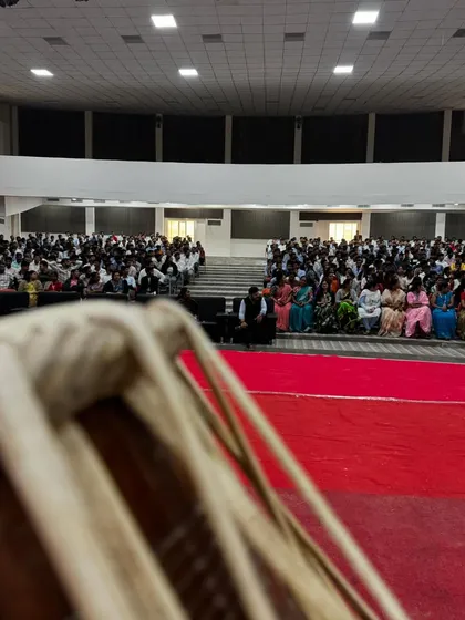 The view from my stage. Looking out at a packed auditorium filled with engaged listeners is the greatest reward for any artist. This is the energy that fuels every performance, whether in India or abroad.