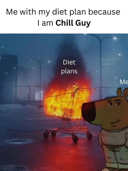 Me with my diet plans because I'm a "Chill Guy." Sometimes you just have to watch it all burn. Or, you could let me handle it for you.