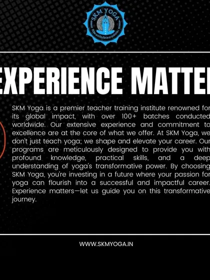A graphic explaining our institute's extensive experience, with over 100+ batches conducted worldwide. Experience matters.