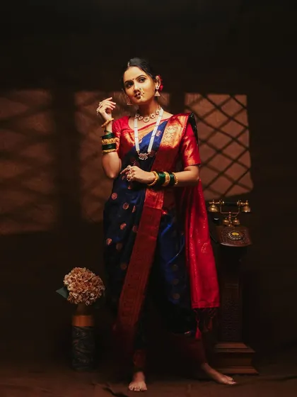 A final full-length pose from this series, exuding confidence and grace.