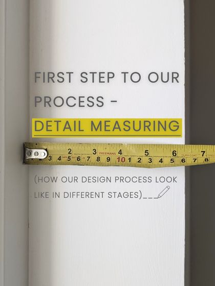 This series shows our complete design process. It starts with detailed on-site measurements, moves to conceptual sketches of the layout, and finishes with the final 3D model of the building's facade.