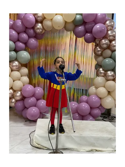A pint-sized superhero delivers a powerful monologue, showing that courage comes in all sizes.