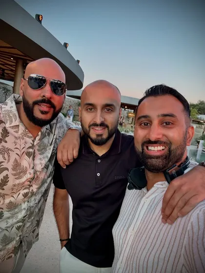 A group selfie with the boys in Greece. Soaking in the sunset and the good vibes.