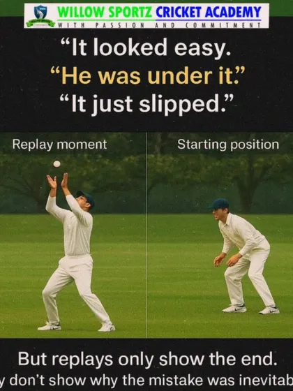 Replays only show the end result. This graphic explains that the mistake leading to a dropped catch often happens at the start of the movement.