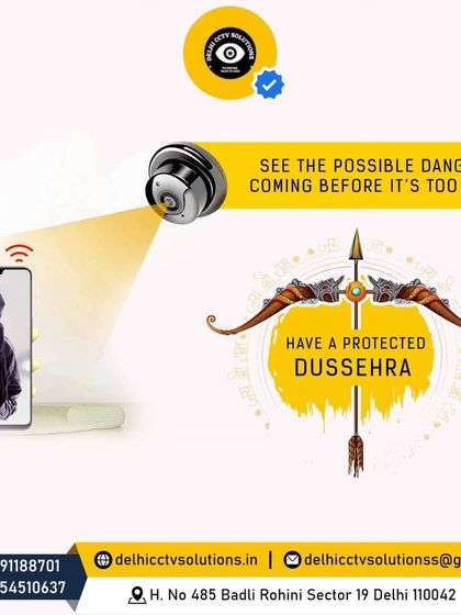 Have a protected Dussehra. A smart security camera can help you see possible dangers before it's too late, sending alerts directly to your phone.