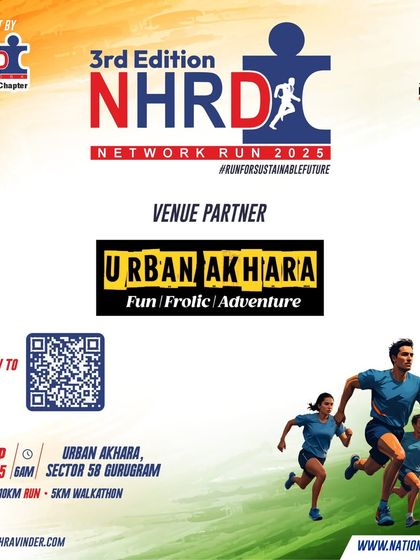 Welcoming Urban Akhara as our Venue Partner for the NHRD Network Run, providing a perfect setting for the event.