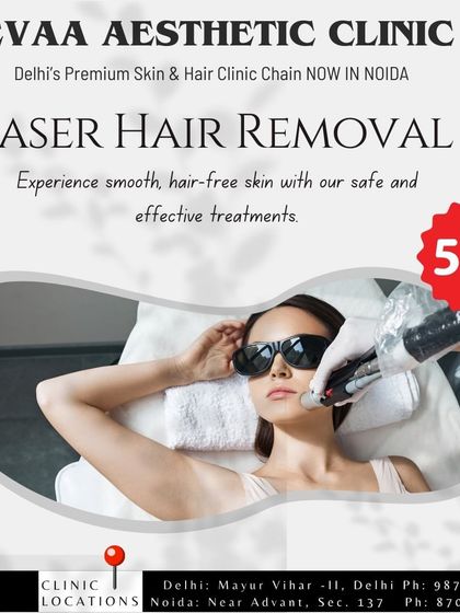 Experience smooth, hair-free skin with our safe and effective laser hair removal treatments, now with a 50% off offer.