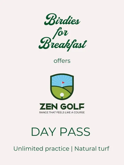We collaborated with the 'Birdies for Breakfast' series to offer all participating players a Day Pass for unlimited practice on our natural turf tee.