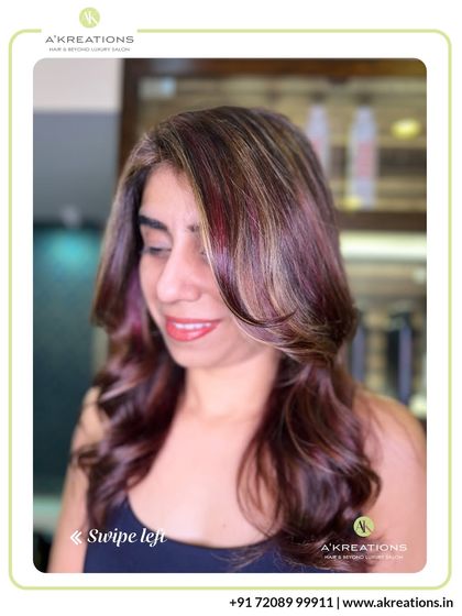 Subtle yet impactful, these highlights add a touch of warmth and dimension. The soft waves beautifully showcase the interplay of light and dark tones.