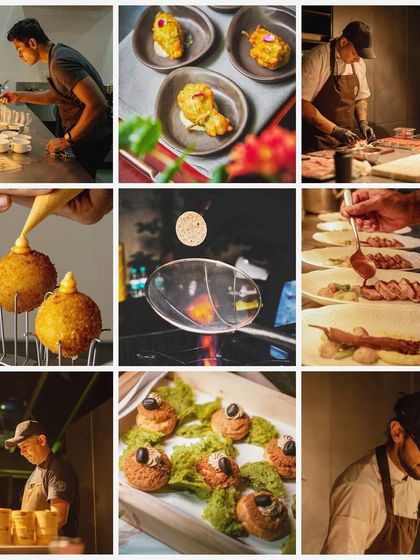 A collage rounding up the year, showcasing a variety of dishes and behind-the-scenes moments that represent the deliciousness of Single Thread.