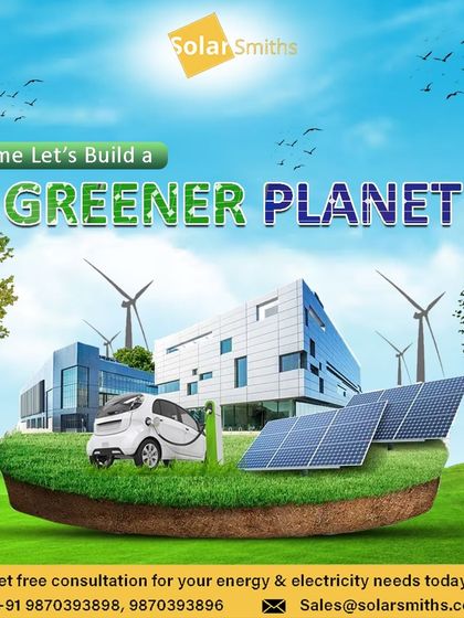 Come, let's build a greener planet together. My solar and wind solutions are designed to create a sustainable future for businesses and communities.