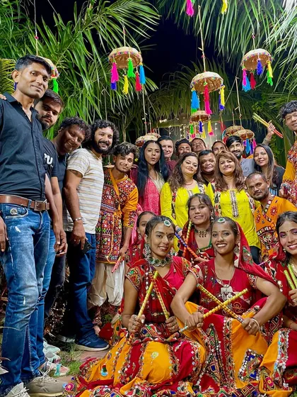 A group photo with the entire cast and crew of our music video. It takes a team to create magic, and we are so grateful for everyone's hard work.