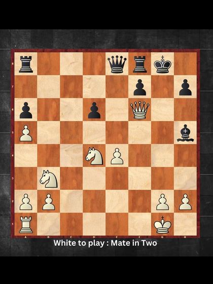 A tactical puzzle where White can force a checkmate in two moves. What is the winning idea?