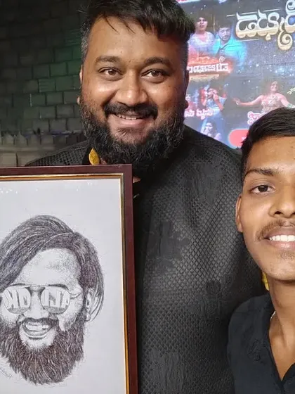 It was an honor to present my scribble art portrait to All OK himself during the Kumta Vaibhava 2k22 event.