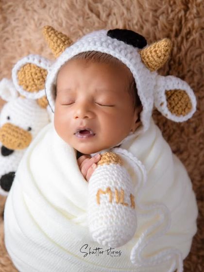 Another adorable sleepy face from our little cow, dreaming of milk.