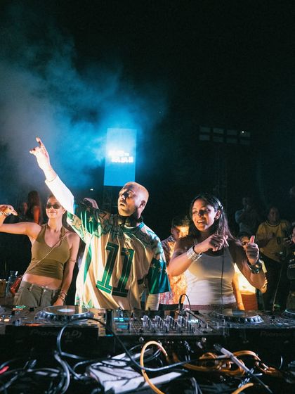 Leading the crowd from behind the decks during a massive night in Delhi. The energy was flowing both ways.