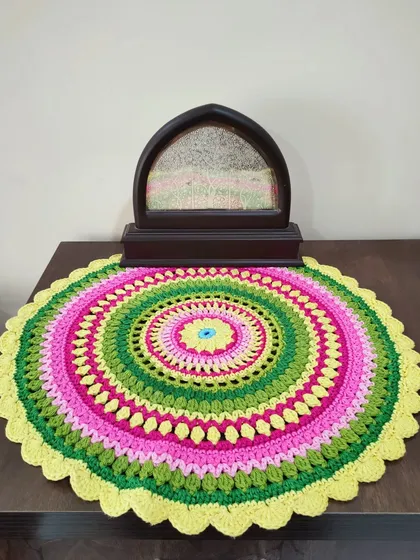 Crochet isn't just for wearables. You can create stunning home decor like this vibrant Viola mandala. It’s a wonderful project for practicing stitches in the round and exploring color combinations, bringing a handmade touch to any room.