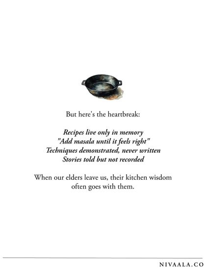 Nivaala - Recipe Preservation & Keepsakes Our Story: Why We Preserve photo 25