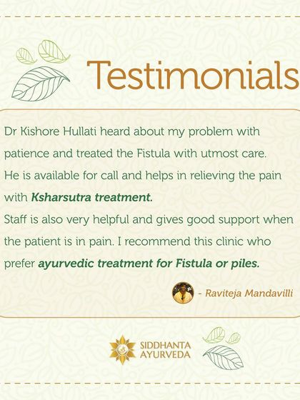 Siddhanta Ayurveda - Specialized Treatments Anorectal Care: The Kshara Sutra Method photo 4