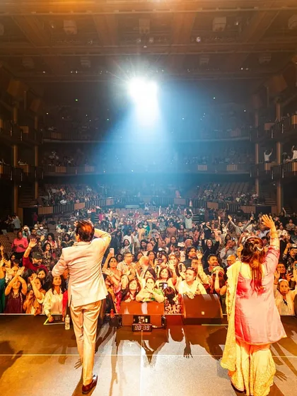 The view from behind as we greet the audience in Los Angeles.