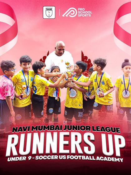 Congratulations to the runners-up of the U9 Navi Mumbai Junior League, Soccer US Football Academy. It was a fantastic competition showcasing young talent.