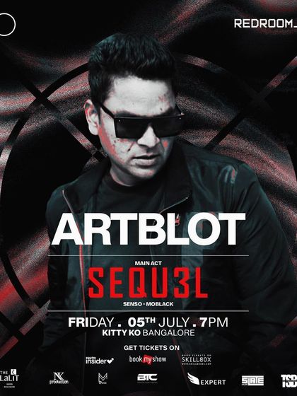 My flyer for a Redroom Friday Rituals night with Sequ3l. I was responsible for both warming up the crowd and closing out the night.