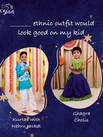 Which style does your little star prefer? A smart Kurta with a Nehru Jacket or a twirl-worthy Ghagra Choli? I offer beautiful, comfortable options for both boys and girls.
