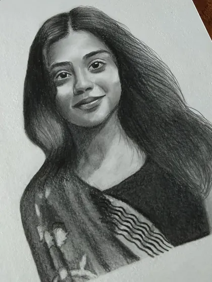 This portrait sketch shows my ability to capture a natural and friendly expression.