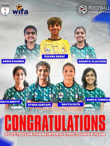 Seven of our players were selected for the Thane Inter District Junior Team, showcasing the depth of talent we have at FSI.