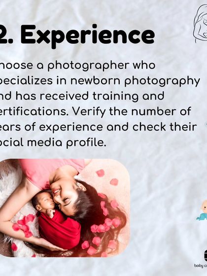 This graphic highlights the importance of experience. I specialize in newborn photography and have the training and certifications to ensure a professional session.