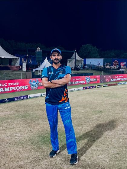 On the field during the ILC 2025 Champions league. Being part of professional leagues allows me to apply my skills at the highest level of sport.