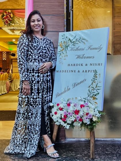 Ready to kick off a Bandola dinner, a traditional pre-wedding celebration. I love hosting these intimate family events filled with games and laughter.