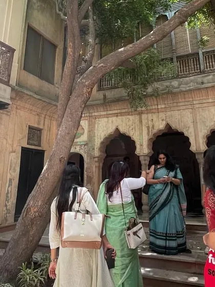 A site visit to a haveli in Old Delhi with students from Jindal School of Art & Architecture. Exploring these living heritage spaces is a crucial part of our workshops on adaptive reuse and museum studies.